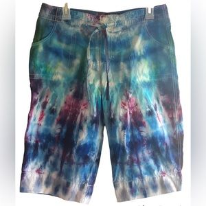 Gloria Vanderbilt Tie Dye Skimmer Shorts with Pockets Size 8